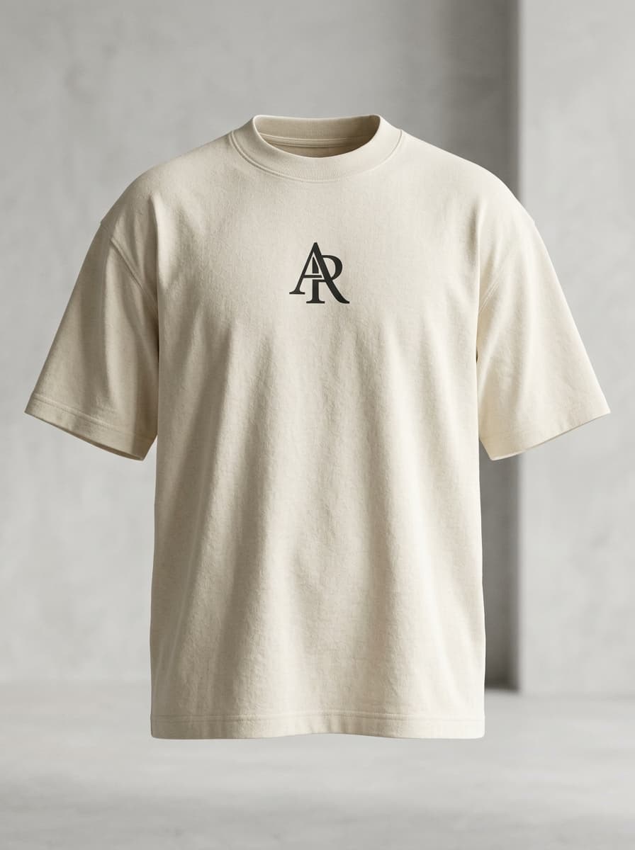 The Atelier Monogram Tee in Raw Ivory