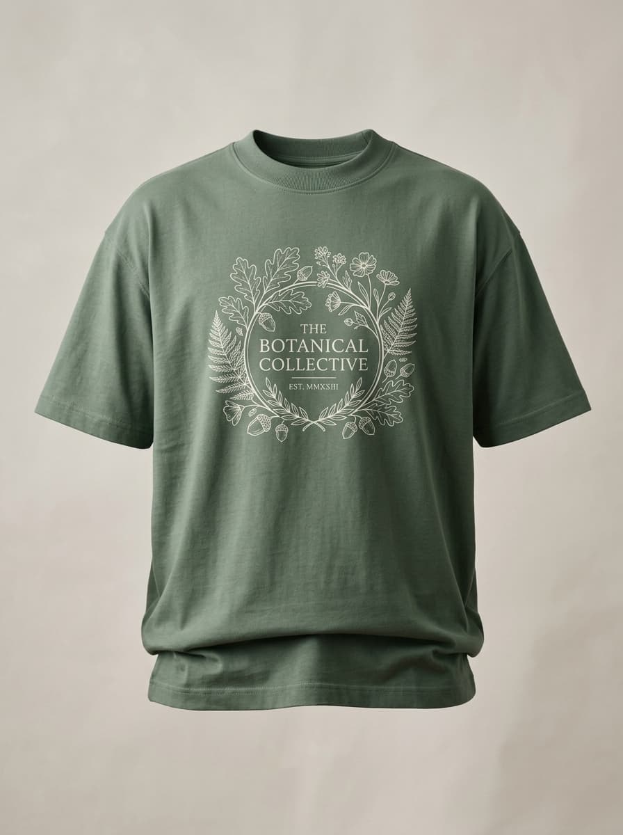 The Meridian Peacock Tee in Sage Green